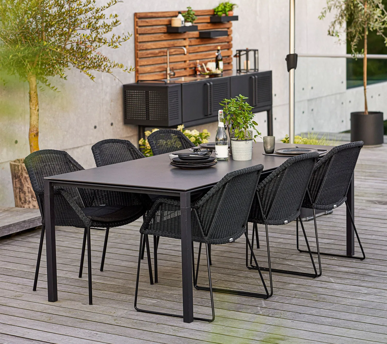 Cane-line Breeze Gartenstuhl schwarz Weave