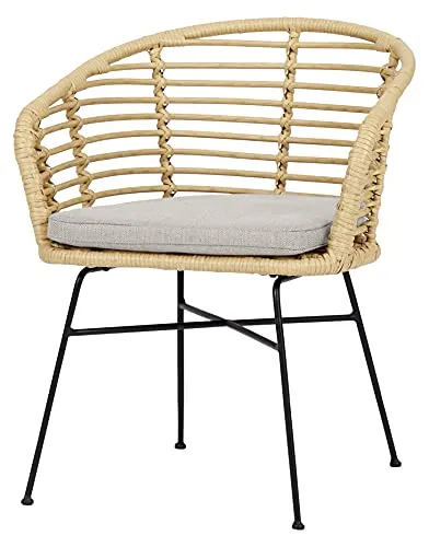 Envy Gartenmöbel-Set 4 Personen rund 120 cm Bambusoptik