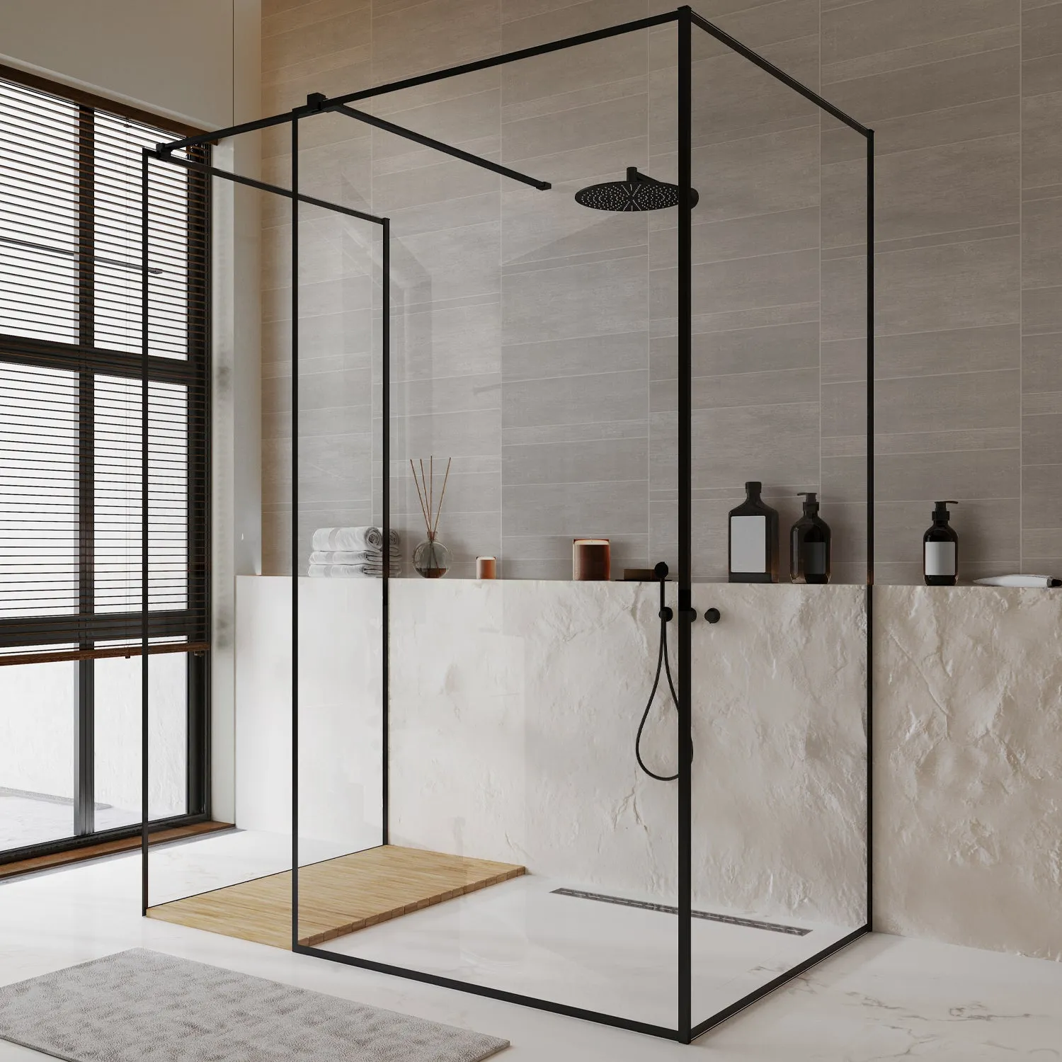 Grosfillex Element Mineral Stone Tile M Anthrazit Paneel