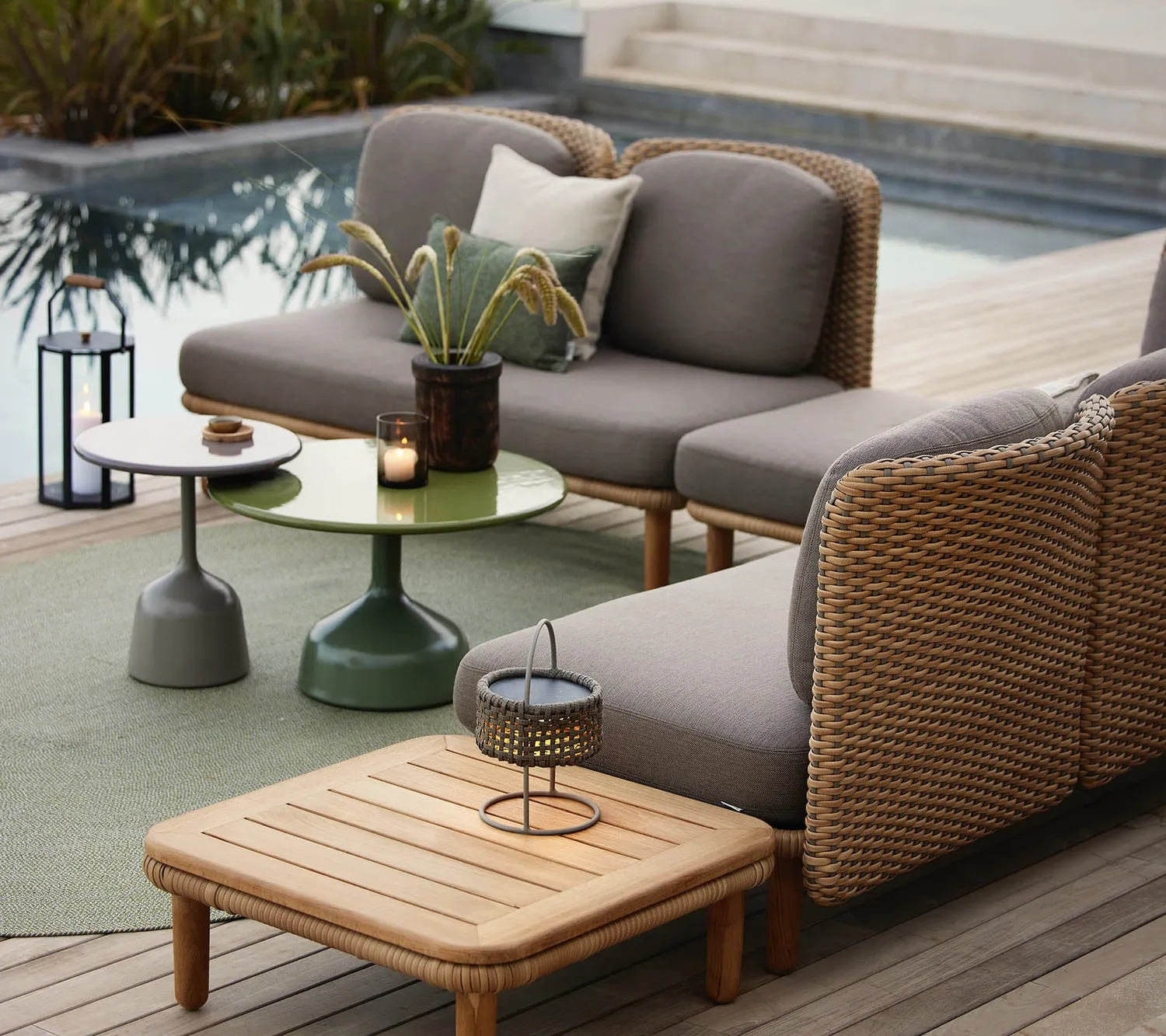 Cane-line Illusion Leuchte Dunkelgrau Solar LED