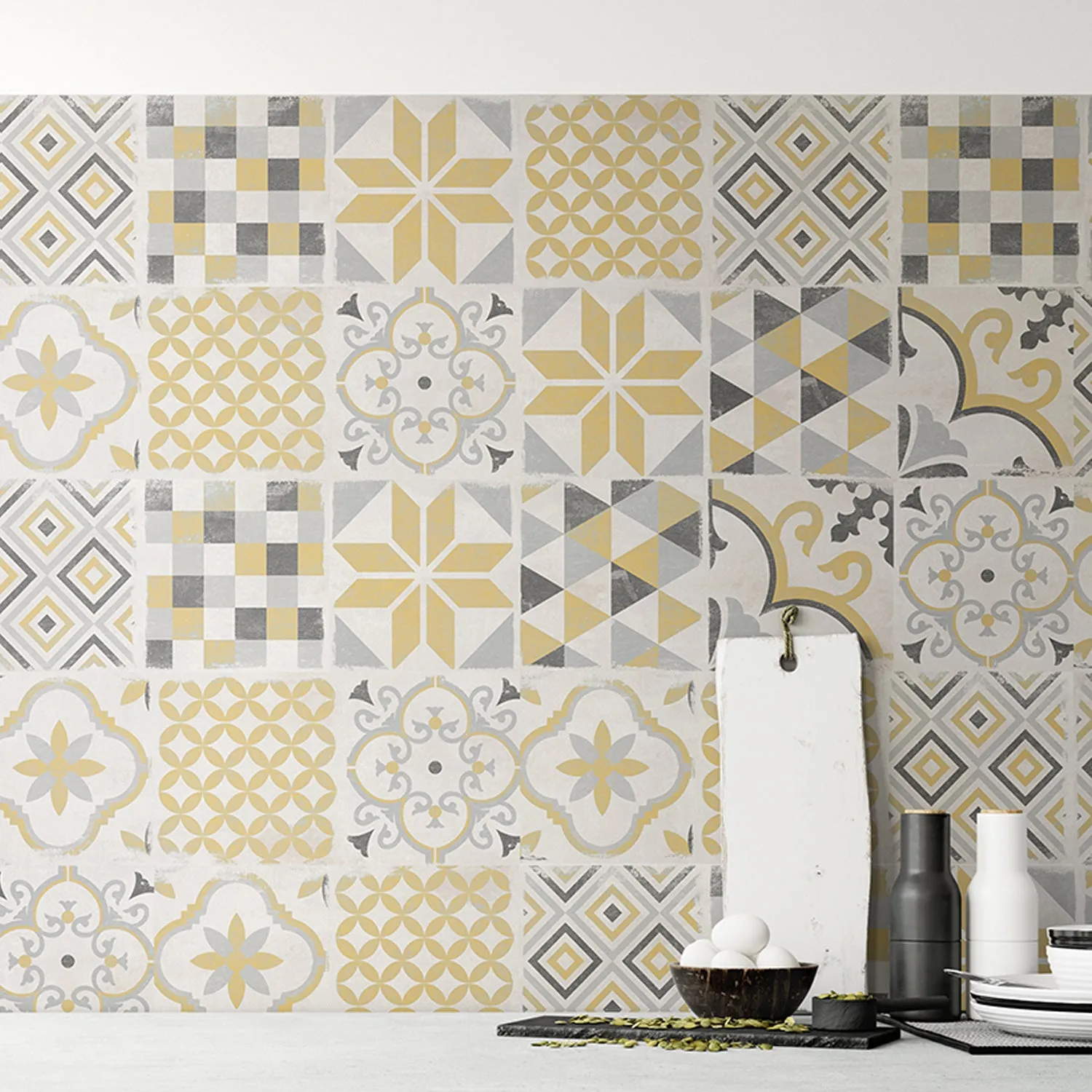 Grosfillex Accent Andaluz Wandpaneel Yellow Zementoptik
