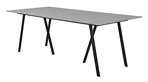 Envy Gartenmöbel-Set 200 cm 6 Personen Kunststoff schwarz