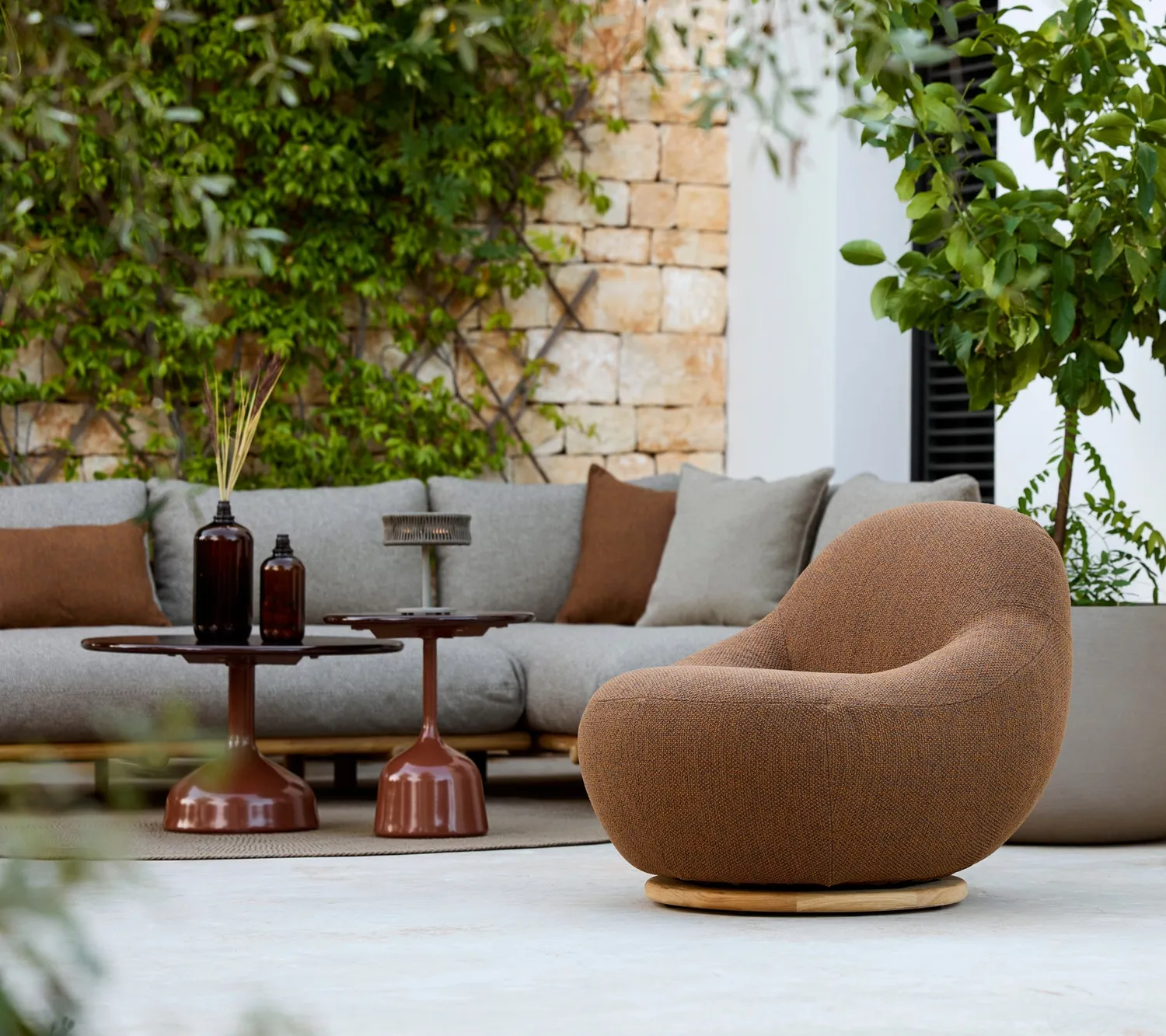 Cane-line Glaze Couchtisch Klein Lavagrau Alu