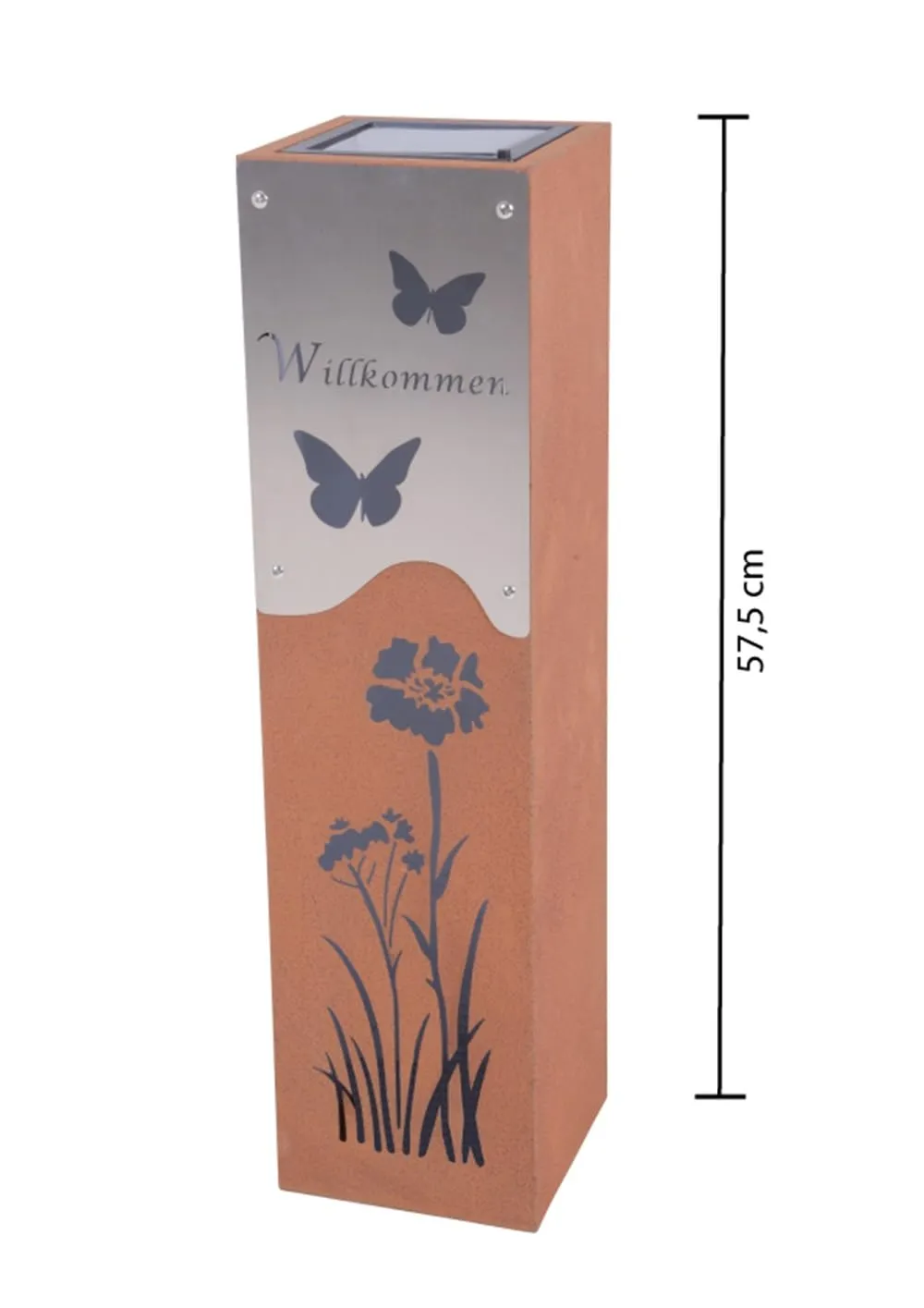 Garden-Pleasure Salute LED-Dekosäule 57,5 cm Edelstahl wetterfest