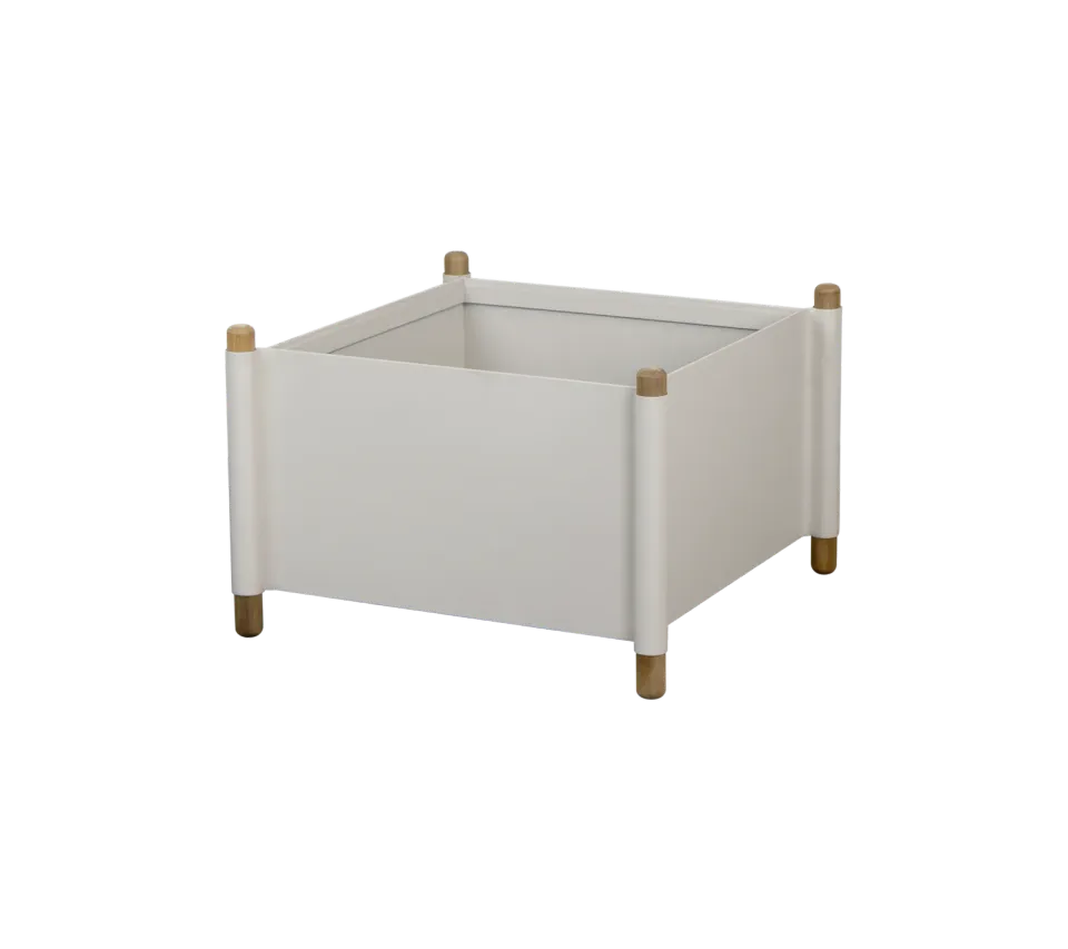 Cane-line Sticks Pflanzkübel Teak Lavagrau Aluminium