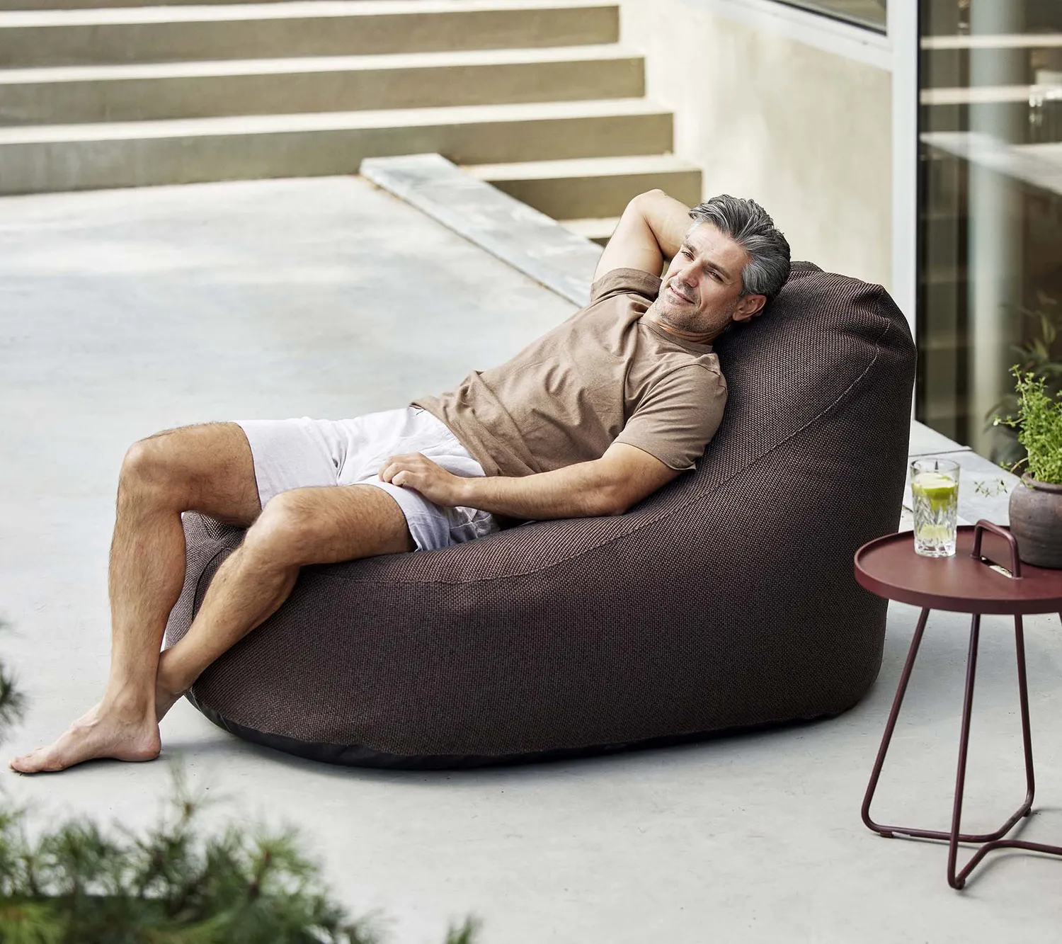 Cane-line Cozy Sitzsack Dunkelbordeaux Outdoor