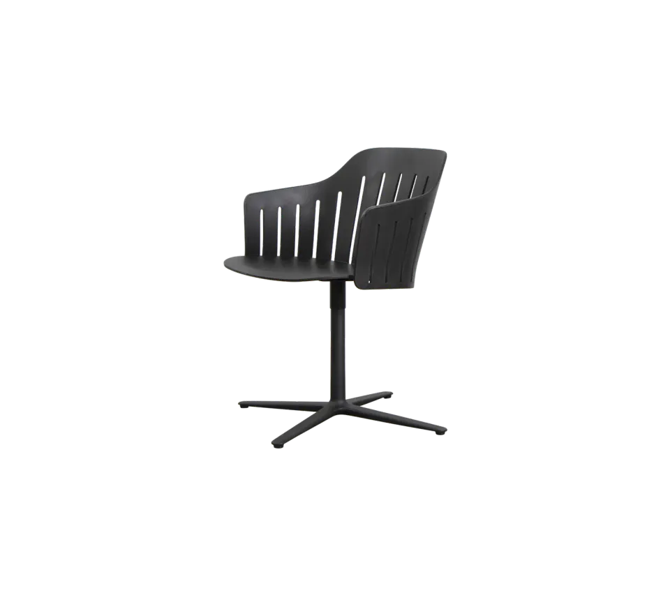 Cane-line Choice Drehstuhl schwarz recycelt Indoor