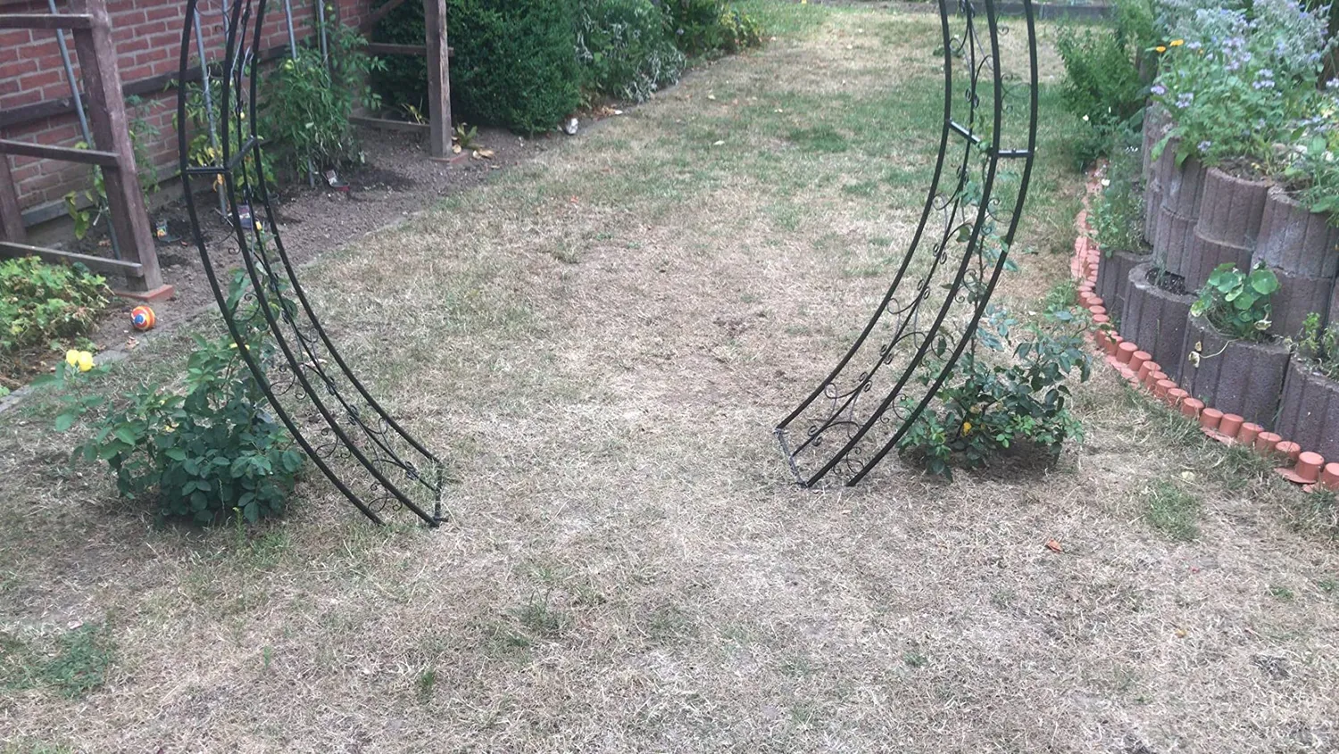 Garden-Pleasure Ovaler Rosenbogen Metall schwarz für Kletterpflanzen