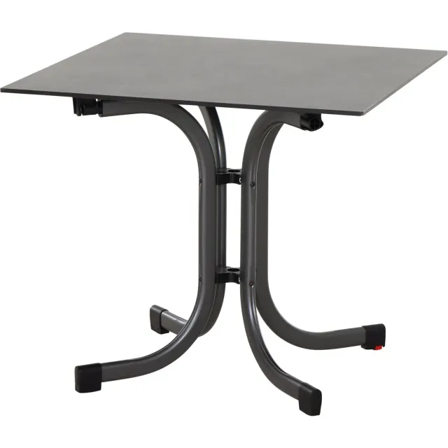 Siena Garden Sola Klapptisch 80x80 cm Anthrazit Stahl