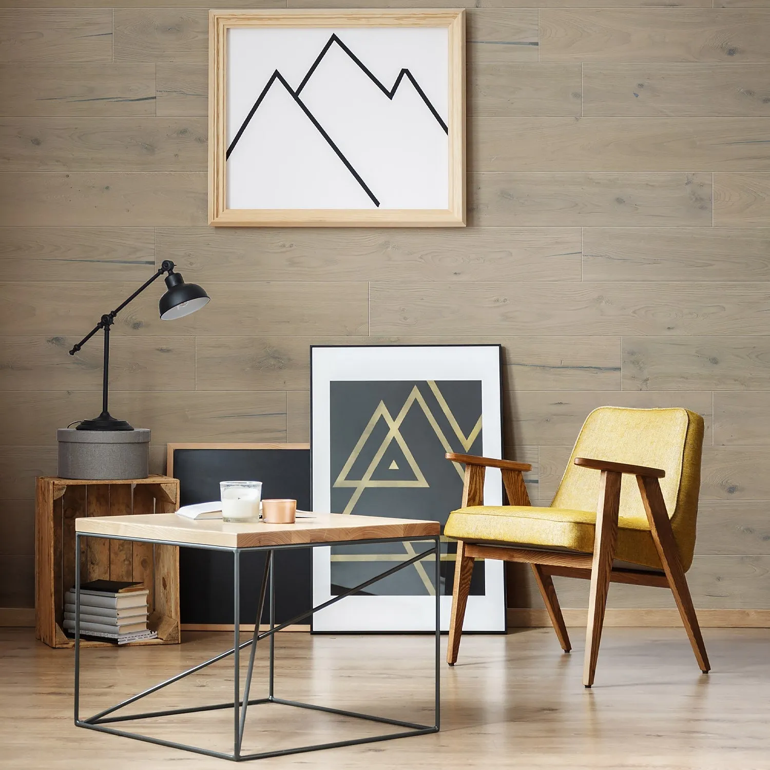 Grosfillex Accent Sherwood Wandfliesen Holz hellbraun
