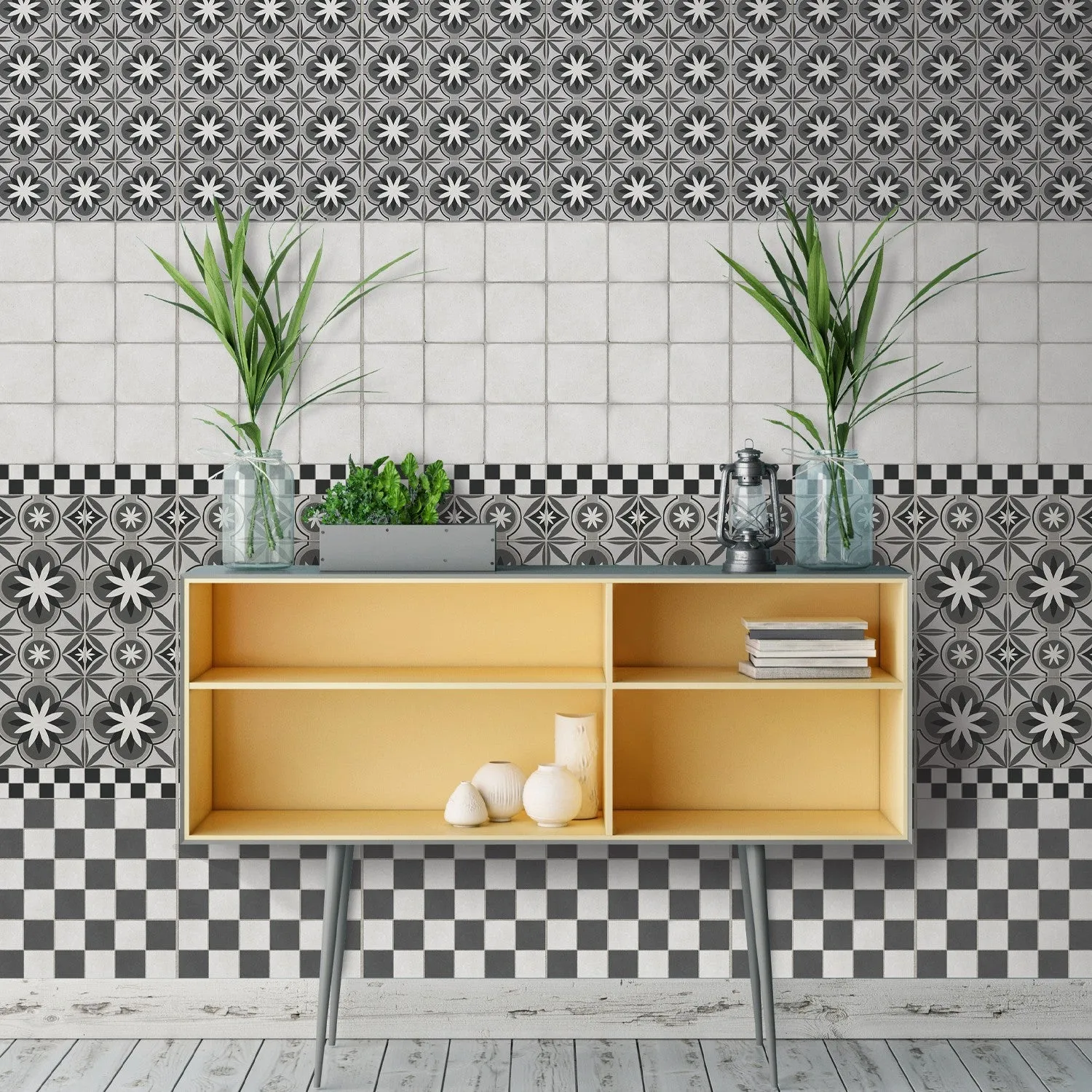 Grosfillex Element 3D Wandpaneele Porto Grau Zementoptik