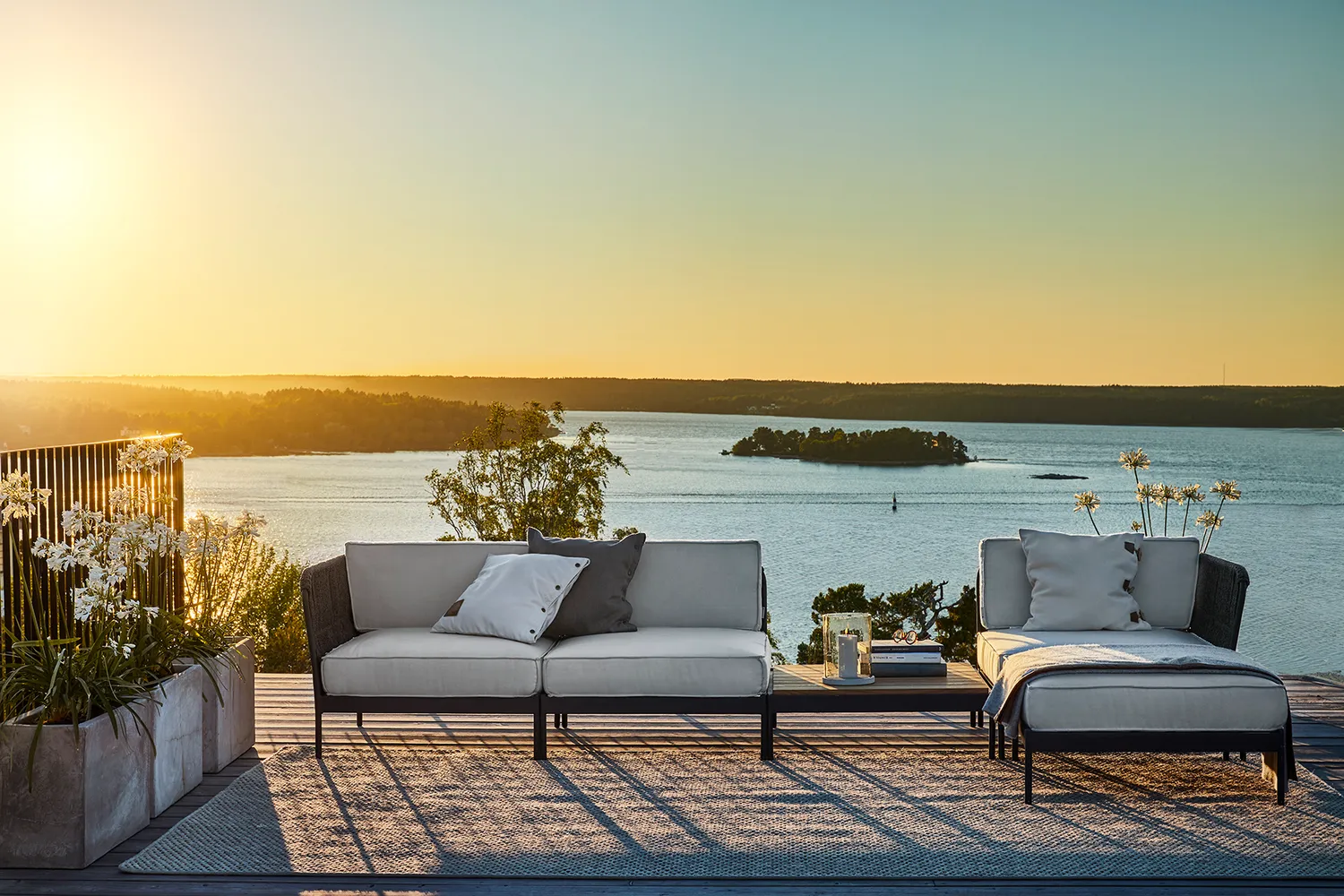 Skargaarden Lidö Tisch Gartentisch Aluminium Lounge