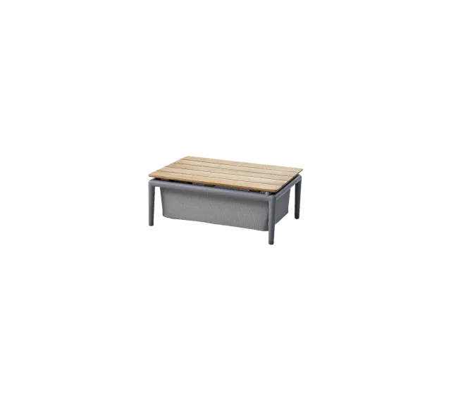 Cane-line Conic Boxtisch Teak grau Stauraum