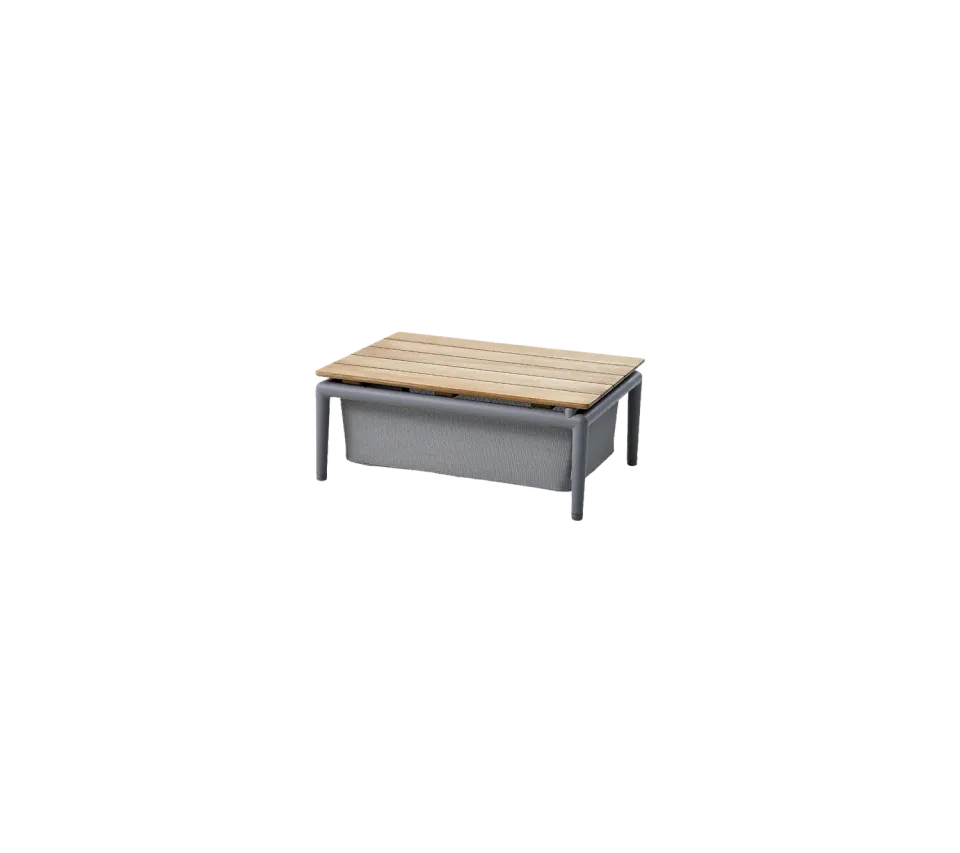 Cane-line Conic Boxtisch Teak grau Stauraum