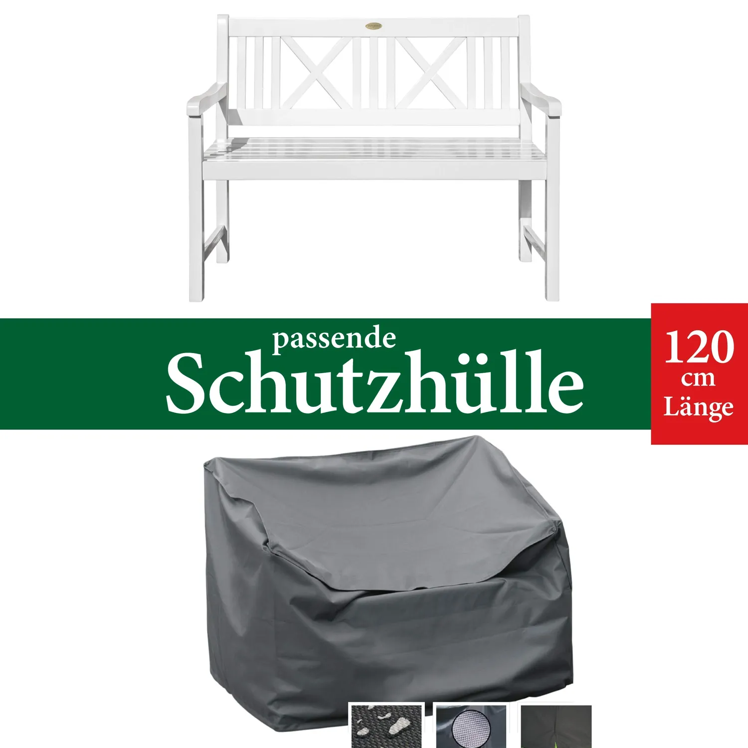 Garden-Pleasure Abdeckhaube Gartenbank 120 cm wasserabweisend