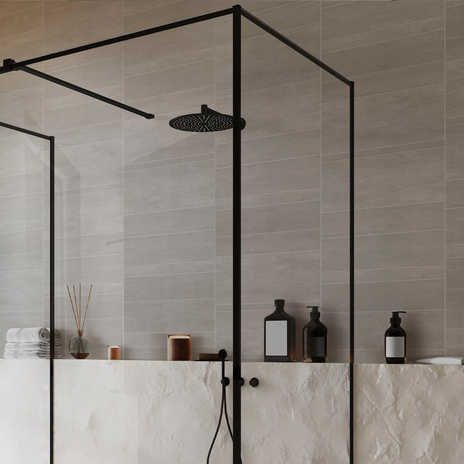 Grosfillex Element Mineral Stone Tile M Anthrazit Paneel