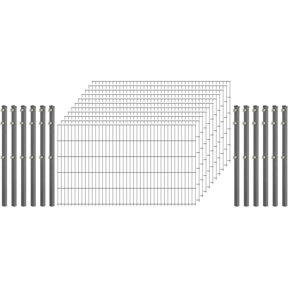 Bellamondo Industrie Doppelstabzaun Set 250/103 cm verzinkt