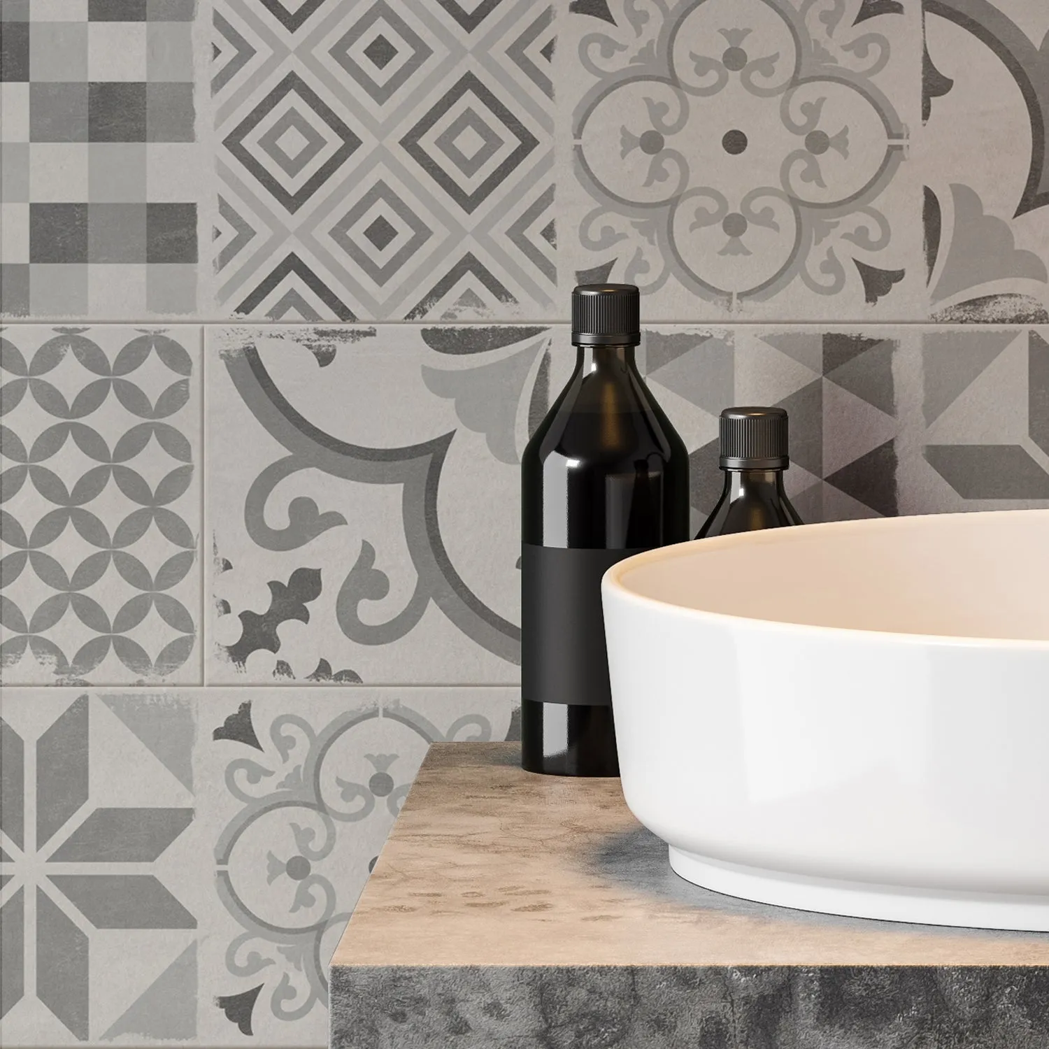 Grosfillex Accent Andaluz Wandkit Mineralgrau matt
