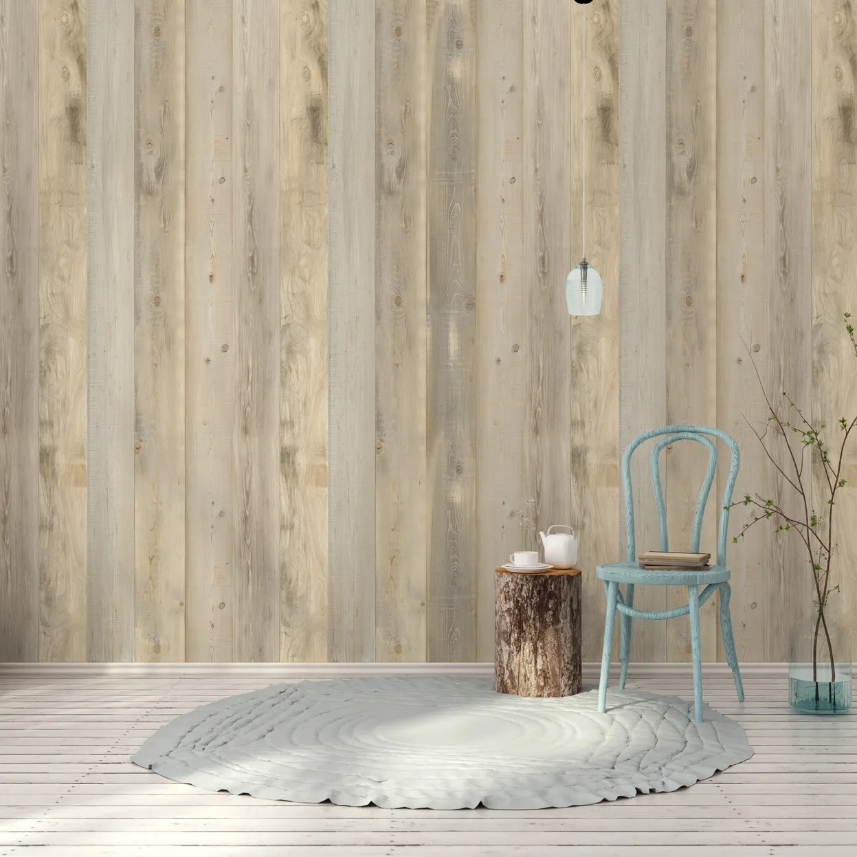 Grosfillex Element 3D Nordic Wandpaneel holz hellbraun