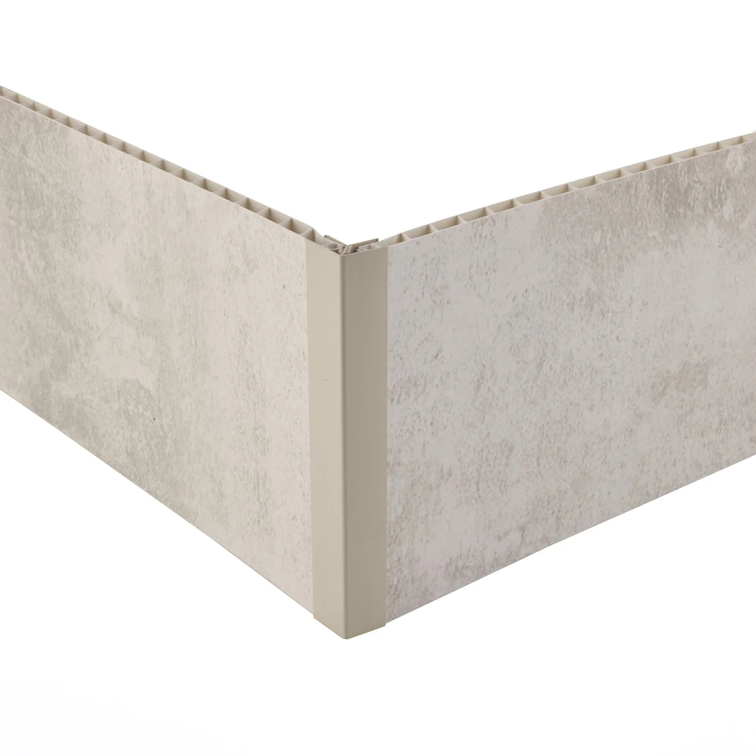 Grosfillex Eckprofil PVC Wandpaneele Weiß 10mm