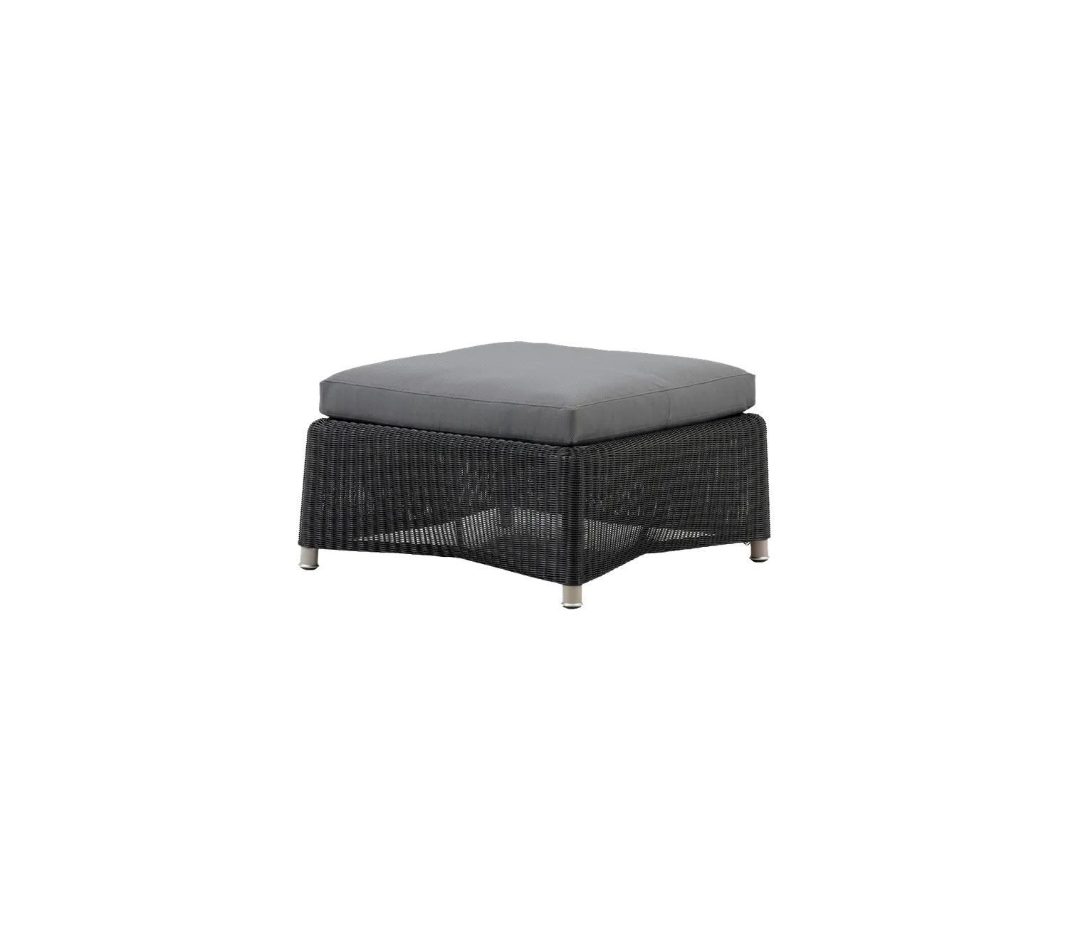 Cane-line Diamond Fußhocker medium flach Taupe QuickDry