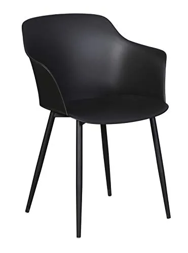 Envy Gartenmöbel-Set 200 cm 6 Personen Kunststoff schwarz