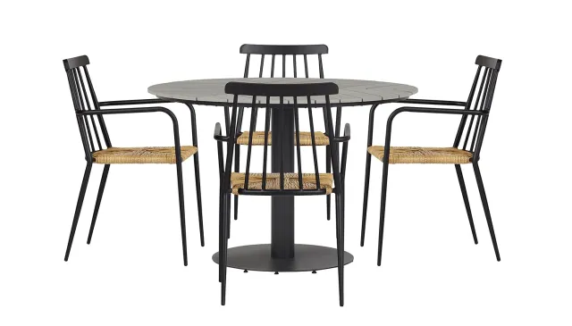 Envy Gartenmöbel-Set 4 Personen Ø110 stapelbar Rattan