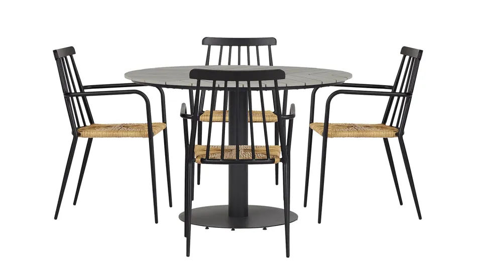 Envy Gartenmöbel-Set 4 Personen Ø110 stapelbar Rattan