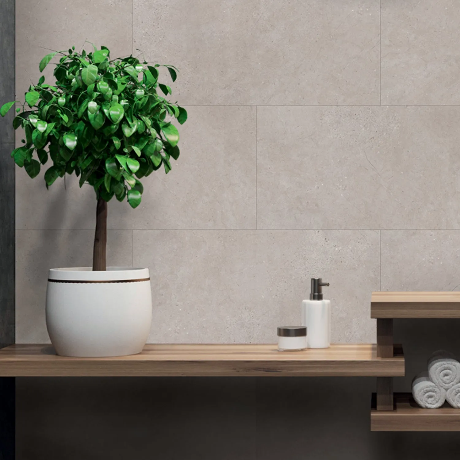 Grosfillex Gx Wall+ Wandpaneel 45x90 Cream Slate