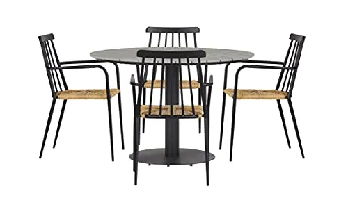 Envy Gartenmöbel-Set 4 Personen Ø110 stapelbar Rattan