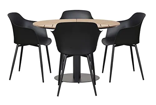 Envy Gartenmöbel-Set für 4 Personen Polywood Teak-Look 110 cm Stühle