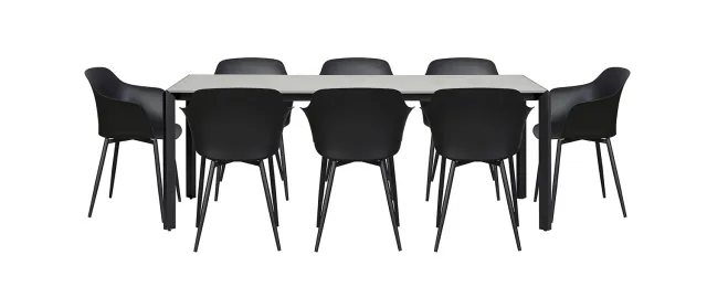 Envy Gartenmöbel-Set 8 Personen 200 cm Betonoptik