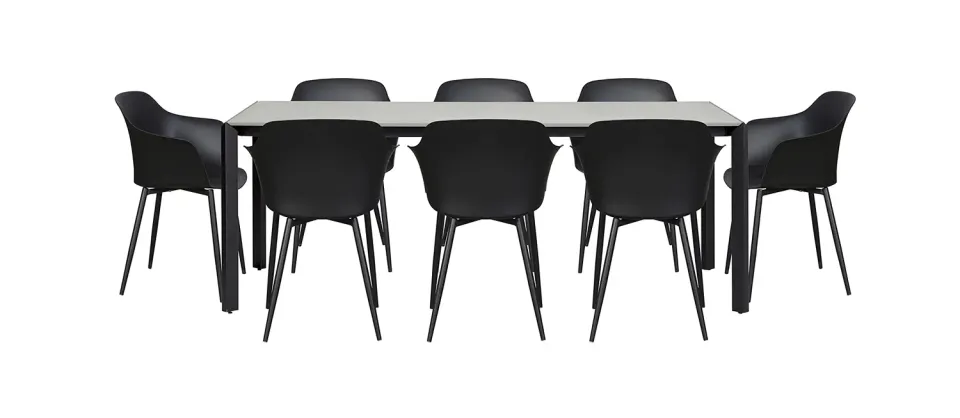 Envy Gartenmöbel-Set 8 Personen 200 cm Betonoptik