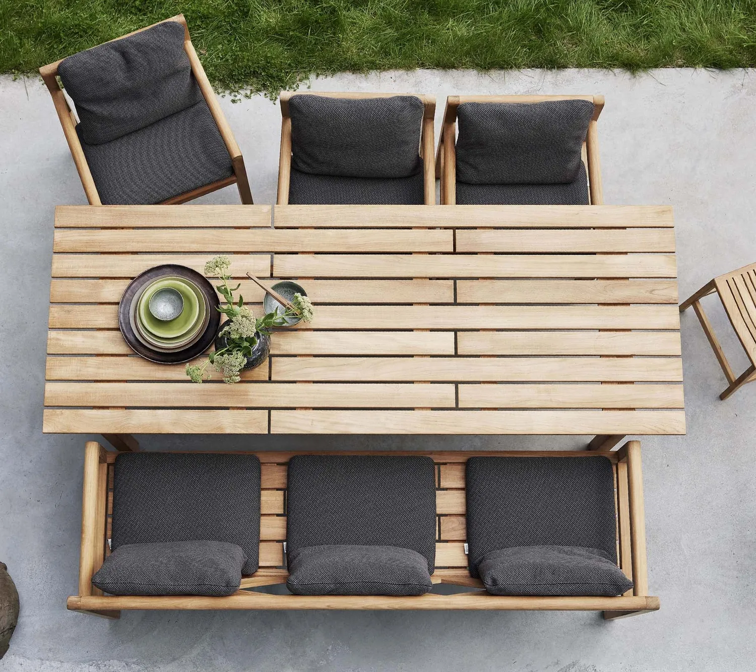Cane-line Grace Sessel Teak ohne Kissen eckig