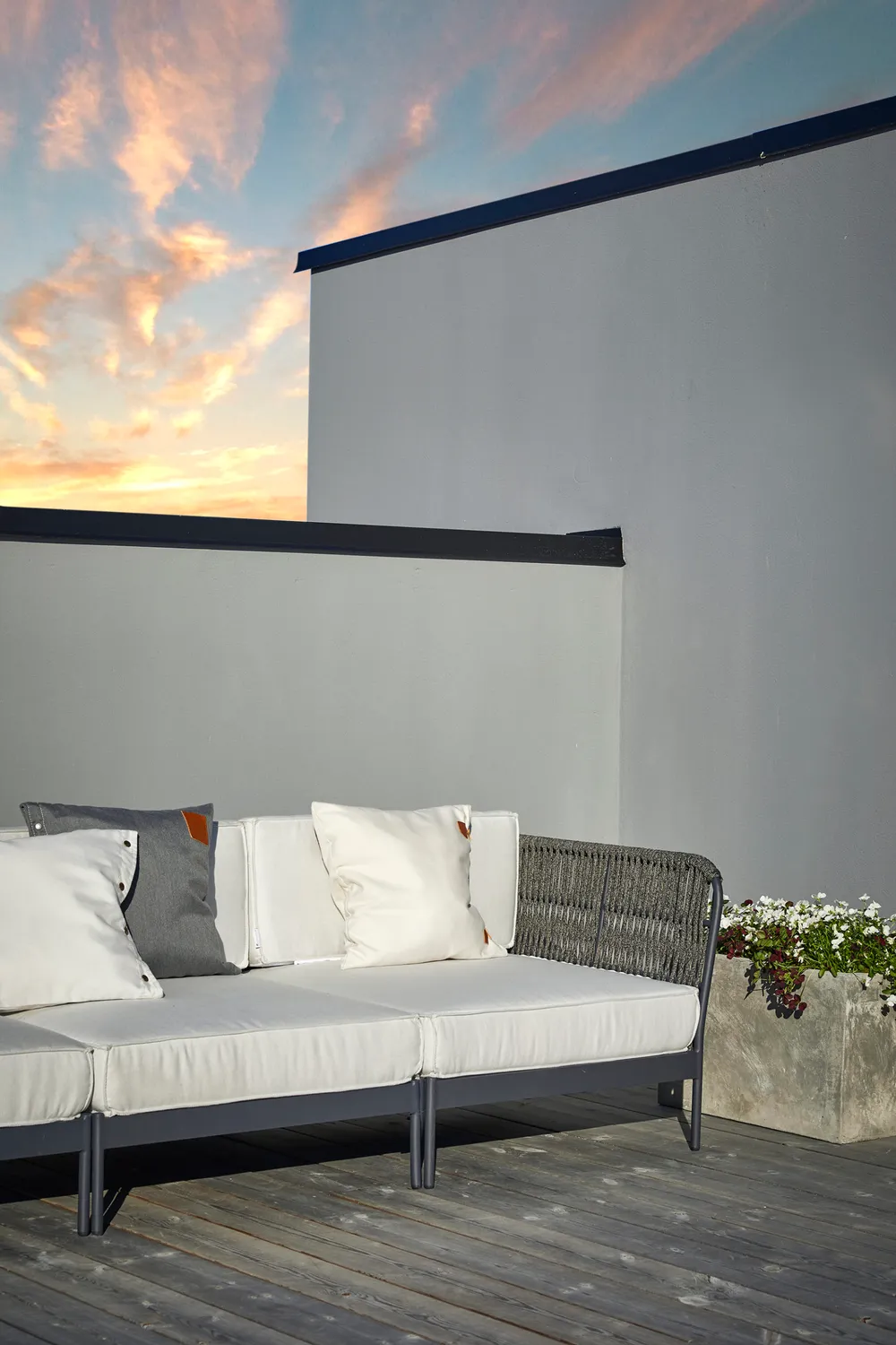Skargaarden Lidö Sofa Mittelteil Outdoor-Sofa Aluminium