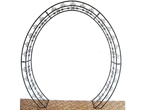Garden-Pleasure Ovaler Rosenbogen Metall schwarz für Kletterpflanzen