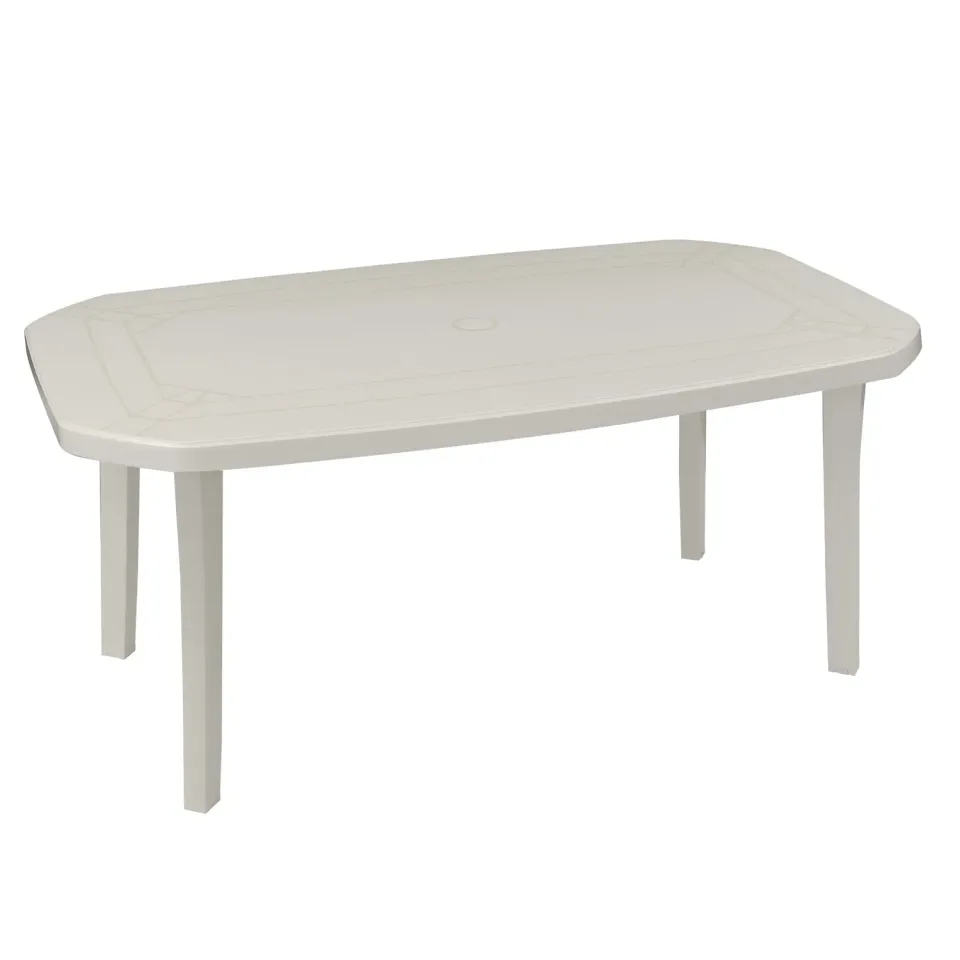 Grosfillex Miami Gartentisch 165x100 Weiß Kunststoff