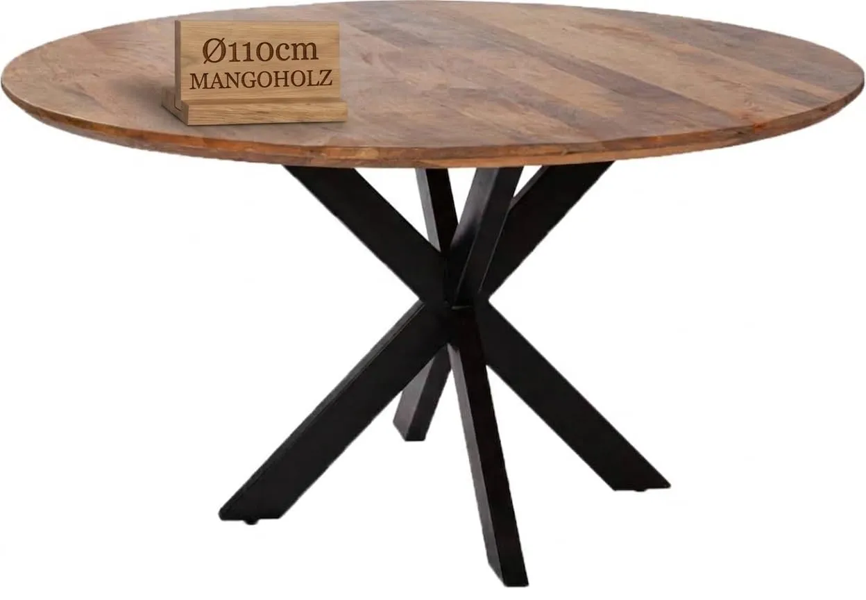 MR.DEKO Avola Oval 180x90 Esstisch Mango Massivholz