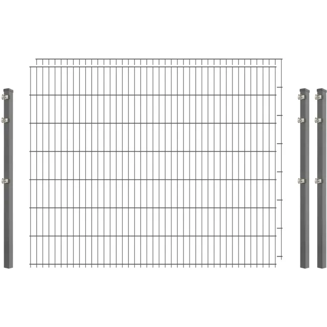 Bellamondo Industrie-Zaunset 8/6/8 Doppelstab Verzinkt 250 cm
