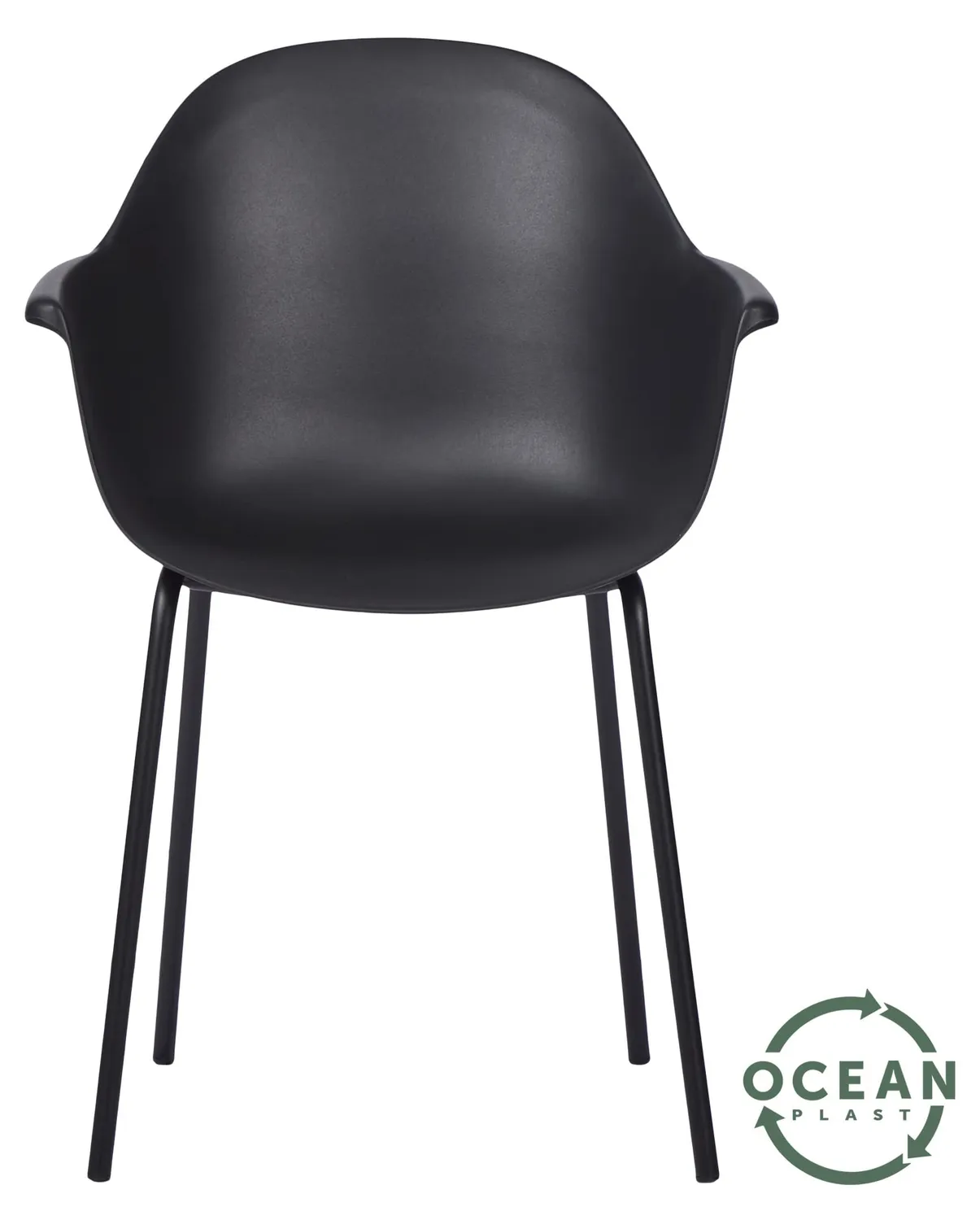 Envy Gartenmöbel-Set Rund 110 cm Grau + 4 Stühle Schwarz Tisch