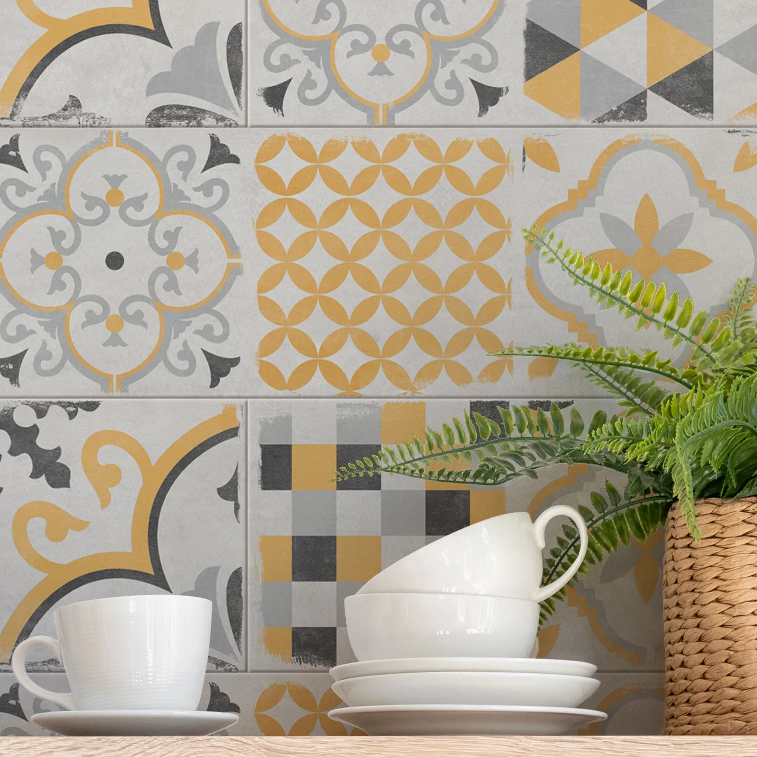 Grosfillex Accent Andaluz Wandpaneel Yellow Zementoptik