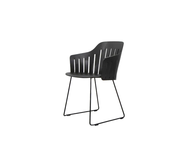 Cane-line Choice Stuhl Kufe Schwarz recycelt