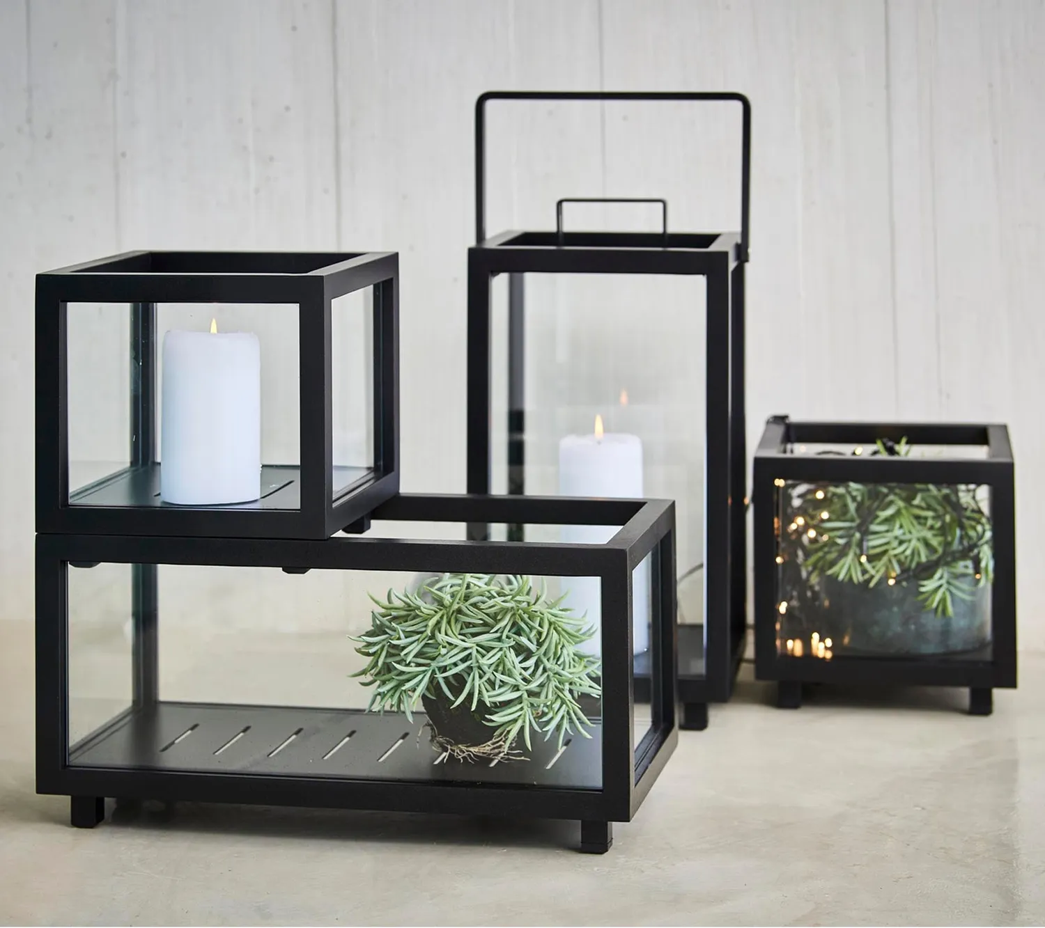 Cane-line Lightbox Laterne klein lavagrau Aluminium