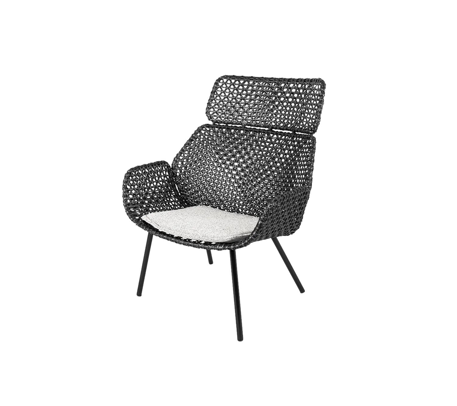 Cane-line Vibe Highback Stuhl Schwarz Graphit