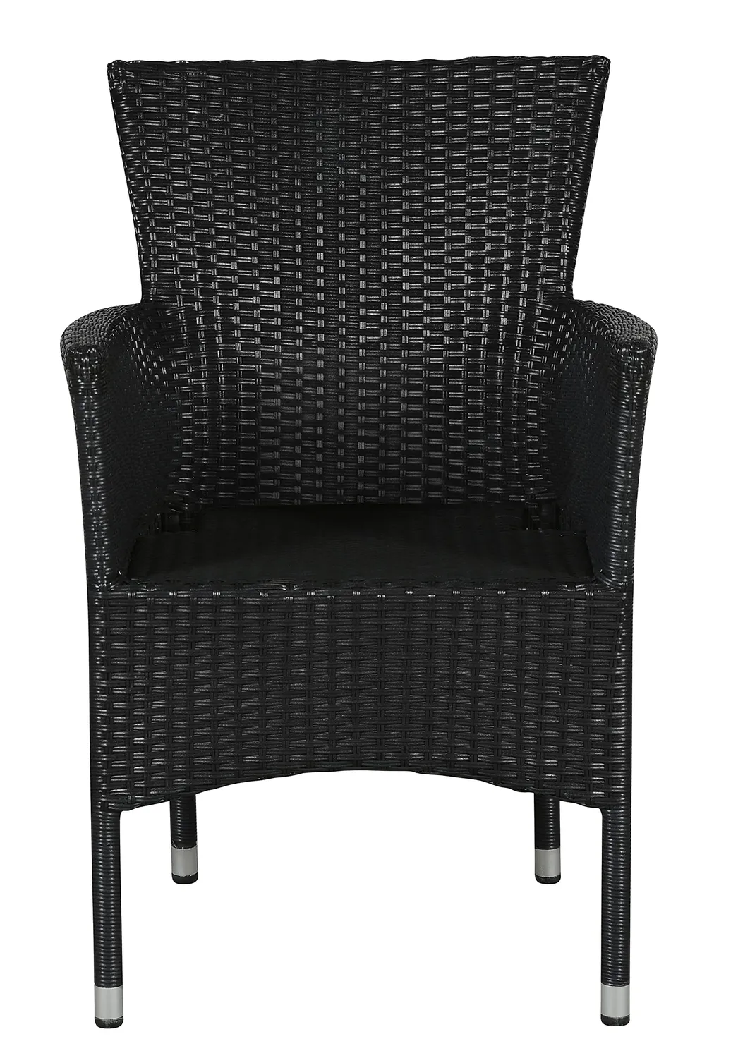 Envy Gartenmöbel-Set 4 Personen 110 cm Polywood schwarz