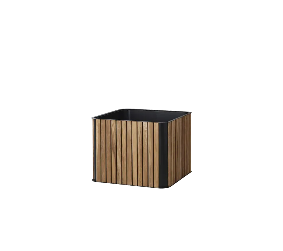 Cane-line Combine Pflanzkübel Teak Lavagrau Alu