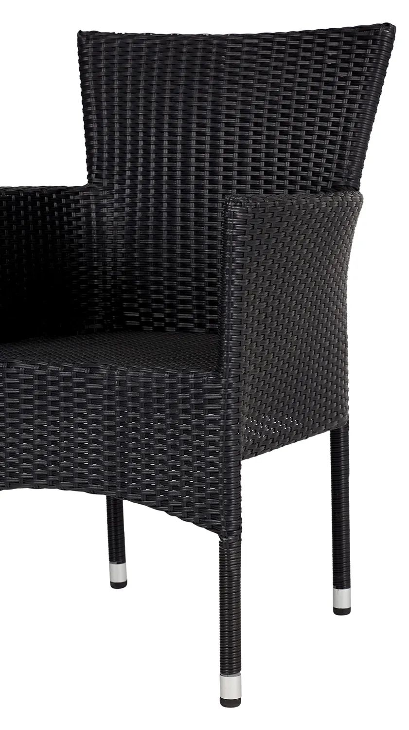 Envy Gartenmöbel-Set 4 Personen 110 cm Polywood schwarz