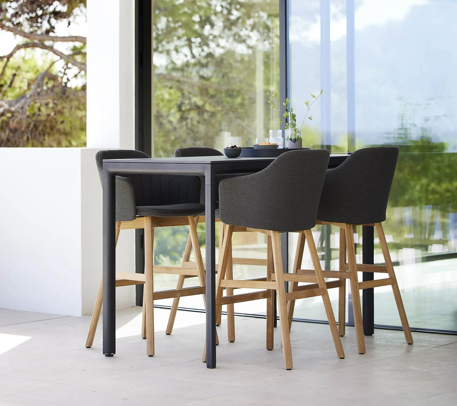 Cane-line Choice Barstuhl Schwarz Polypropylen