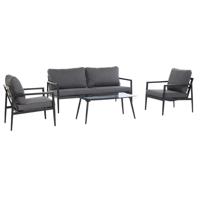 Envy Skandic Black Gartenlounge 4-tlg. schwarz wasserabweisend