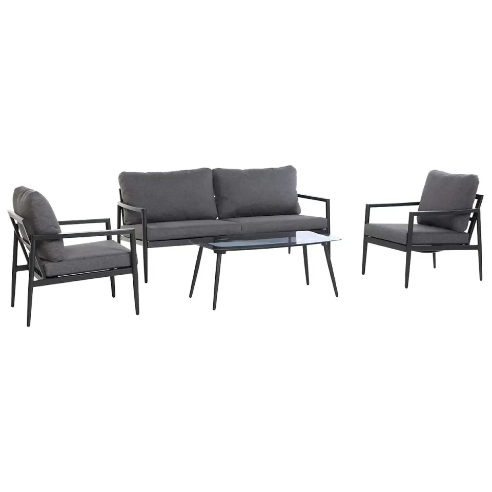 Envy Skandic Black Gartenlounge 4-tlg. schwarz wasserabweisend
